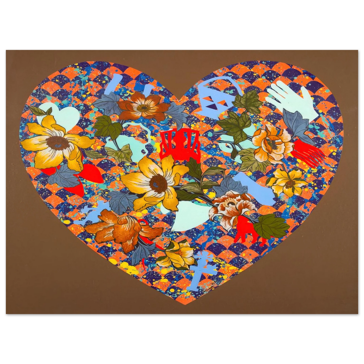 Miriam Schapiro - Our Stenciled Heart - 2008  75x100 cm / 30x40inches Fine Art Poster