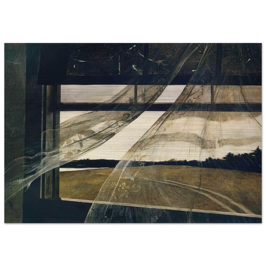 WIND FROM THE SEA 1947 - Andrew Wyeth Brushed Aluminum Print - 70x100 cm / 28x40 inches | Andrew Wyeth Aluminum Print | Andrew Wyeth Prints