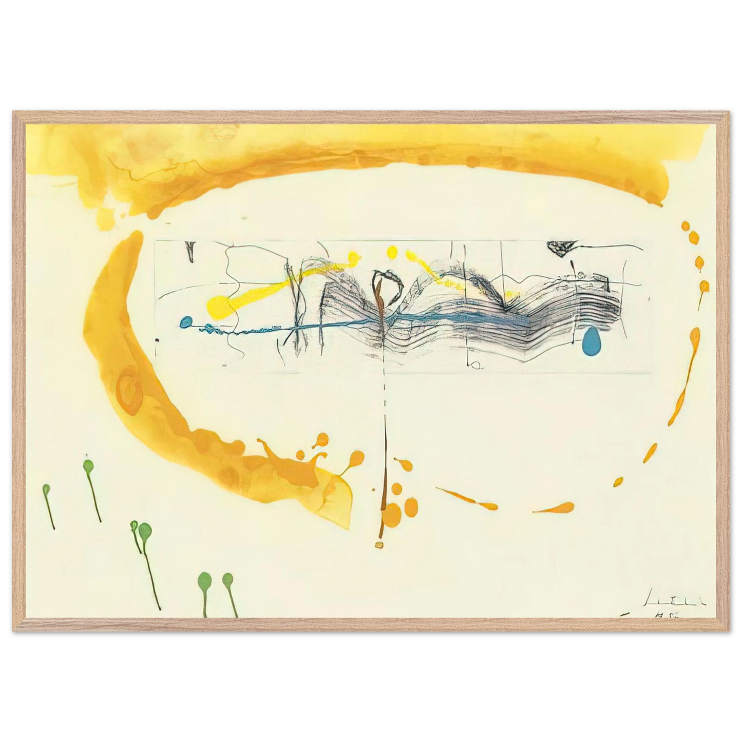 Helen Frankenthaler - Making Music - 2000 Wall art - A1 (59.4 x 84.1  cm) - Premium Wooden Framed Poster With Fine Art Paper-canvas - White frame