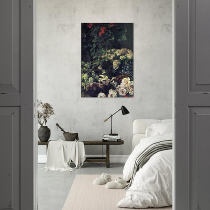 Spring Flowers - claude monet Brushed Aluminum Print - 70x100 cm / 28x40 inches | claude monet Aluminum Print | claude monet Prints