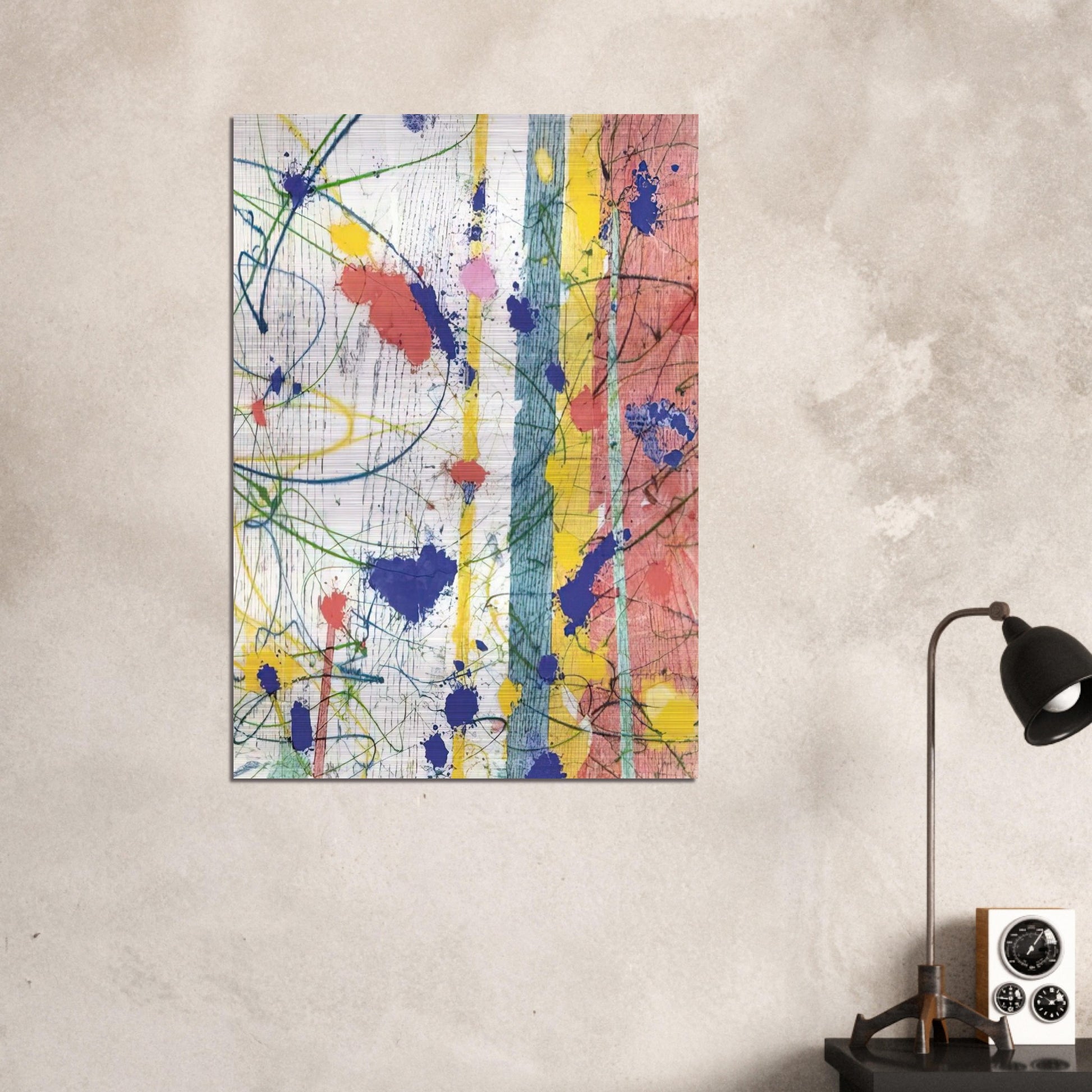 Untitled  EXP-SF-58-08-82  - Sam Francis Brushed Aluminum Print - 70x100 cm / 28x40 inches | Sam Francis Aluminum Print | Sam Francis Prints