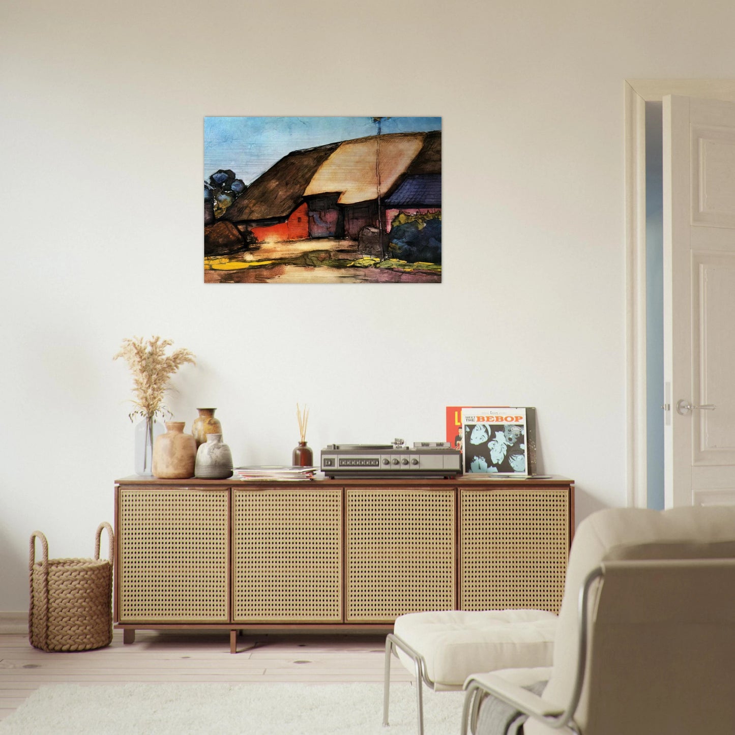 Small farm on Nistelrode - Piet Mondrian Brushed Aluminum Print - 70x100 cm / 28x40 inches | Piet Mondrian Aluminum Print | Piet Mondrian Prints
