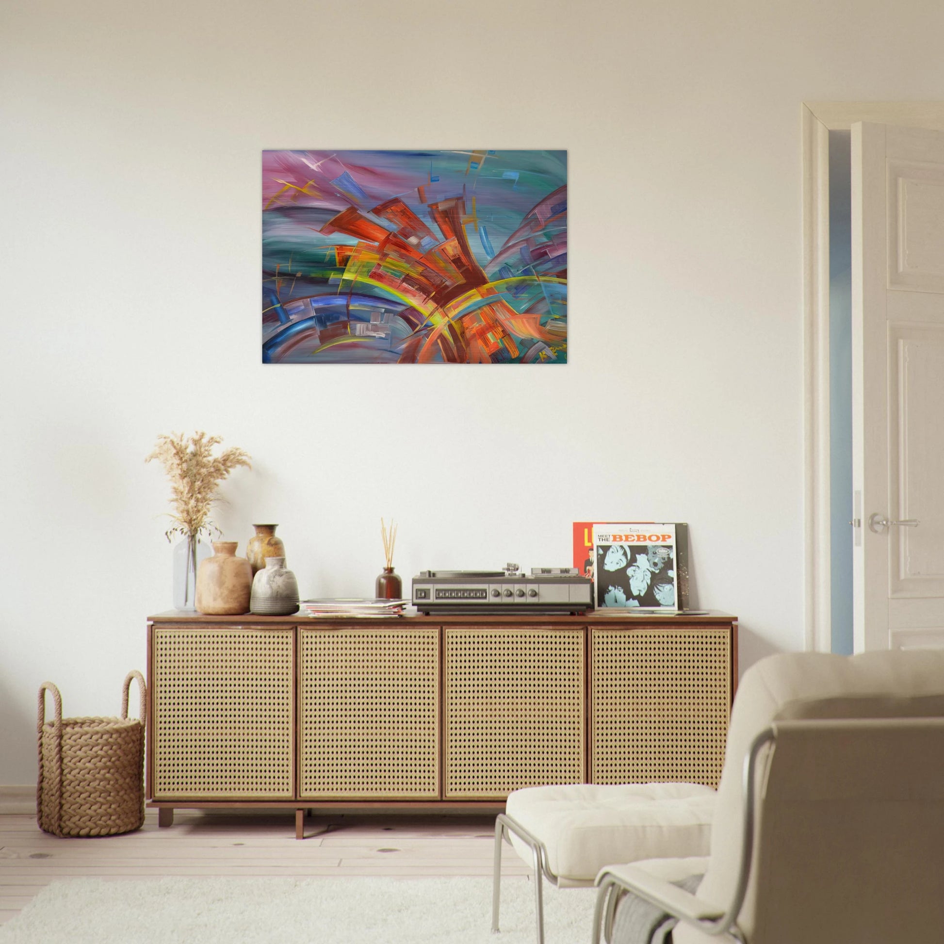 Explosion and Dynamics - Konrad Zuse Brushed Aluminum Print - 70x100 cm / 28x40 inches | Konrad Zuse Aluminum Print | Konrad Zuse Prints