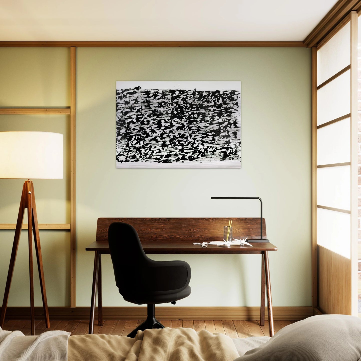 Untitled Chinese Ink Drawing - 1961 - Henri Michaux Brushed Aluminum Print - 70x100 cm / 28x40 inches | Henri Michaux Aluminum Print | Henri Michaux Prints