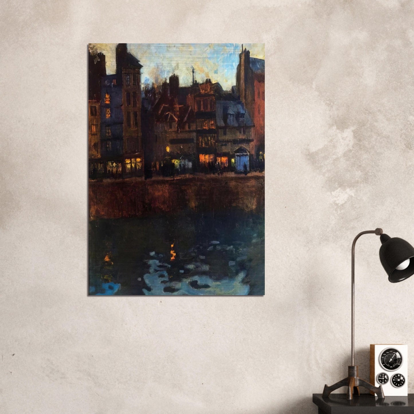 PIER OF LE HAVRE IN THE EVENING 1901 - Raoul Dufy Brushed Aluminum Print - 70x100 cm / 28x40 inches | Raoul Dufy Aluminum Print | Raoul Dufy Prints