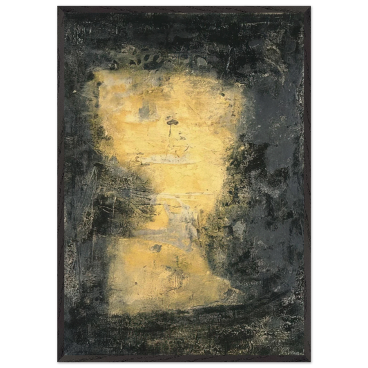 Bolo - Tachisme - Emil Schumacher 70x100 cm / 28x40 inches Framed Art Print – Black Wooden Frame