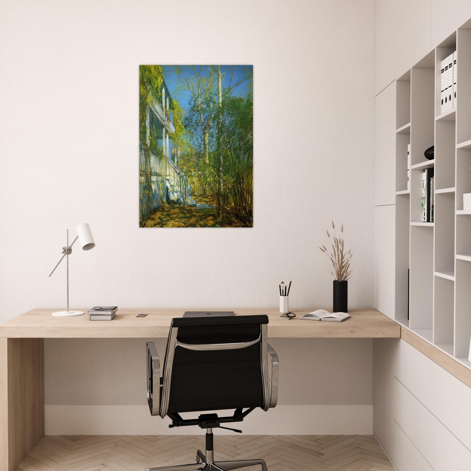Summer at Cos Cob - Childe Hassam Brushed Aluminum Print - 70x100 cm / 28x40 inches | Childe Hassam Aluminum Print | Childe Hassam Prints