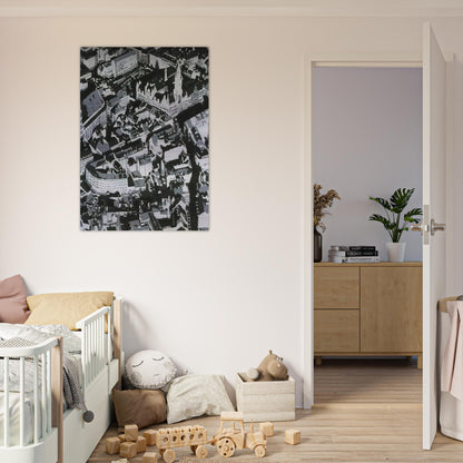 TOWNSCAPE MU 1968 - Gerhard Richter Brushed Aluminum Print - 70x100 cm / 28x40 inches | Gerhard Richter Aluminum Print | Gerhard Richter Prints