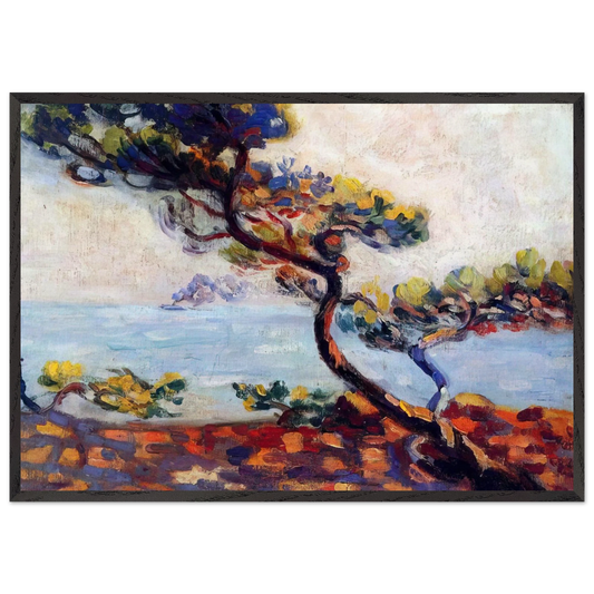 Dans le Midi - 1910 - Armand Guillaumin 70x100 cm / 28x40 inches Framed Art Print – Black Wooden Frame