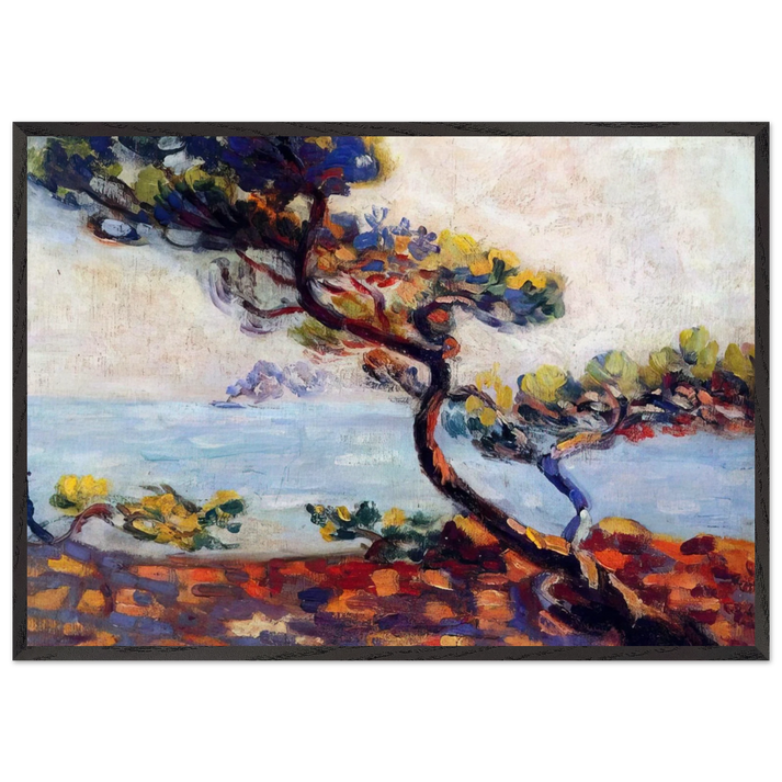 Dans le Midi - 1910 - Armand Guillaumin 70x100 cm / 28x40 inches Framed Art Print – Black Wooden Frame