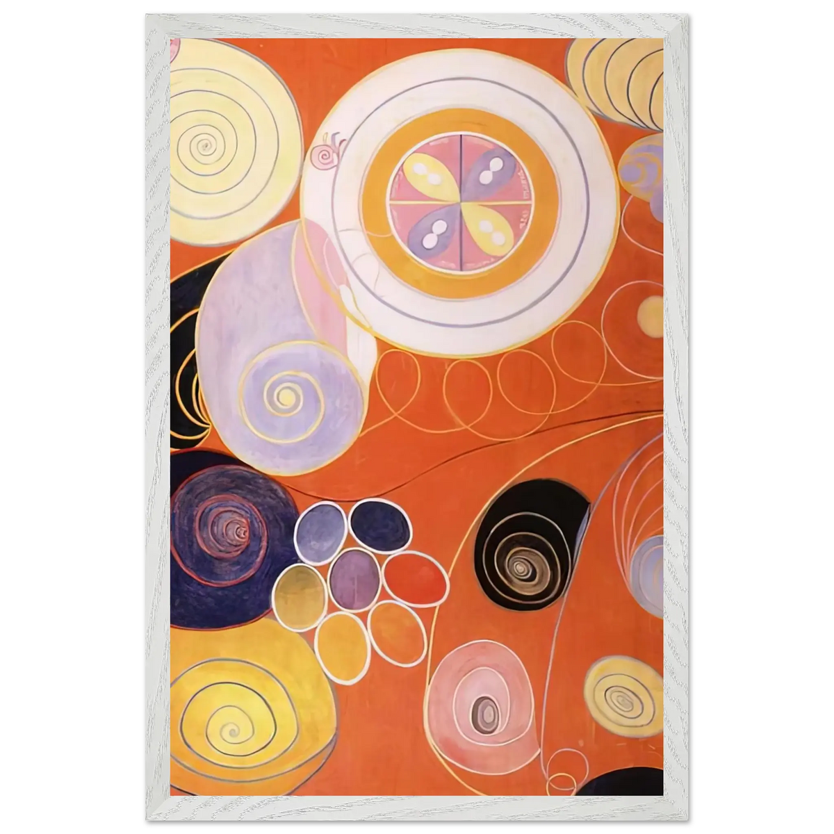 Hilma af Klint - THEY TENS MAINSTAY IV 1907 Wall art - 30x45 cm / 12x18 inches - Premium Wooden Framed Poster With Fine Art Paper - Wood frame