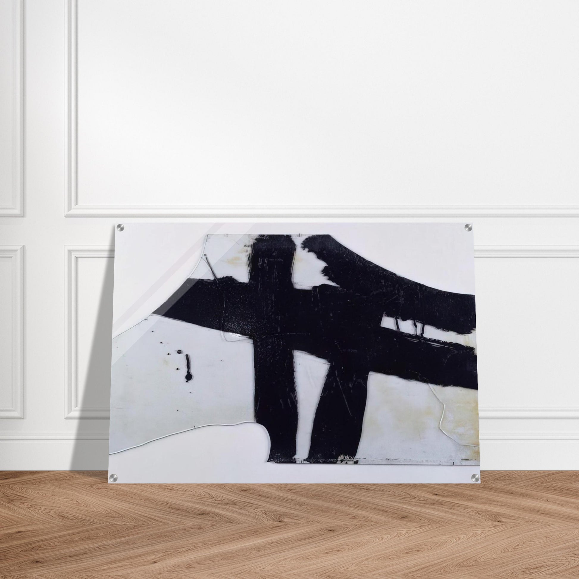 Goudron sur verre 45.5 x 76.5 cm, 1948 - 1948 - Pierre Soulages Acrylic Print - 70x100 cm / 28x40″ inches