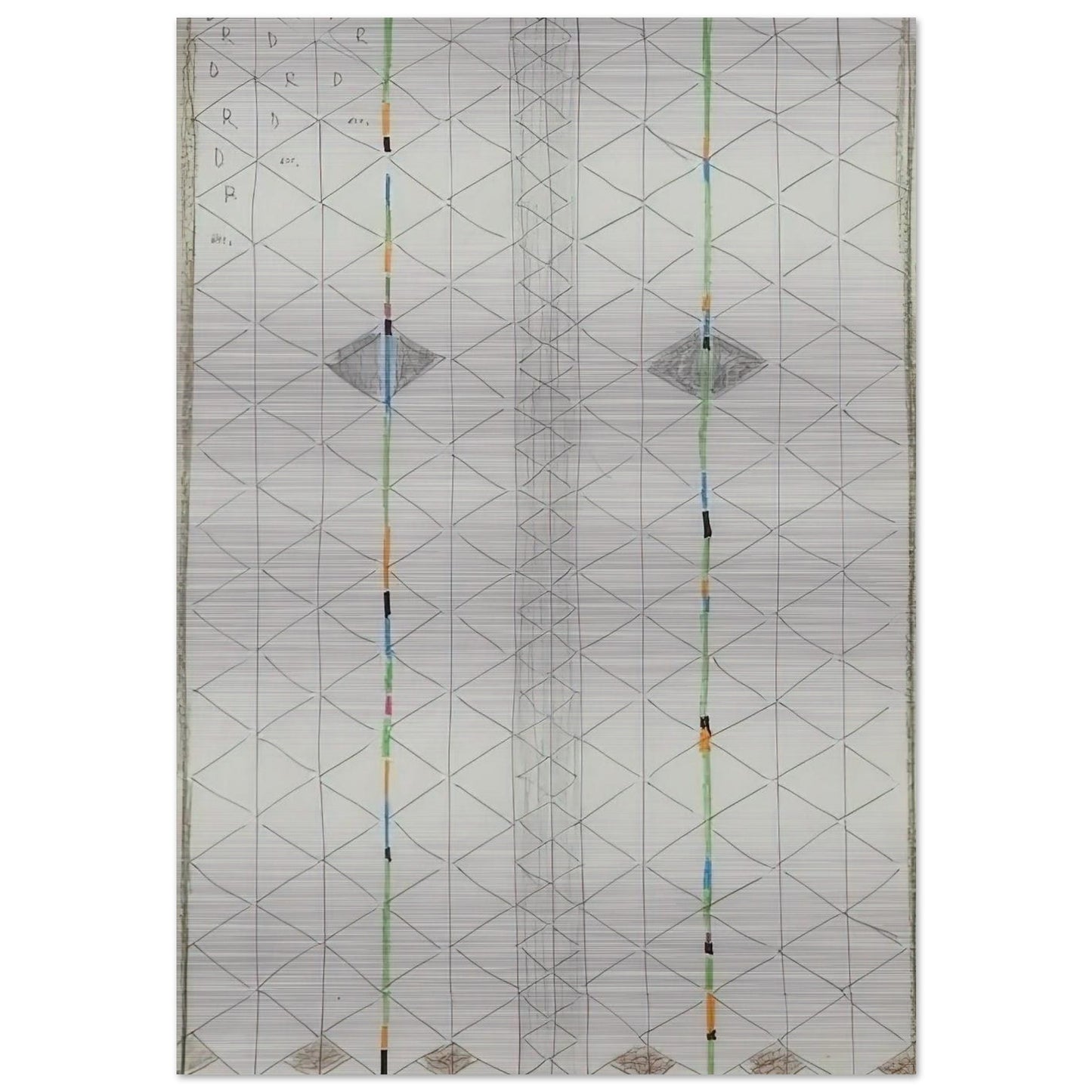 Untitled 1 - 1984 - Bruno Munari Brushed Aluminum Print - 70x100 cm / 28x40 inches | Bruno Munari Aluminum Print | Bruno Munari Prints