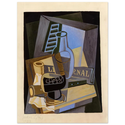 Juan Gris - STILL LIFE IN FRONT OF THE WIINDOW 1922  75x100 cm / 30x40inches Fine Art Poster