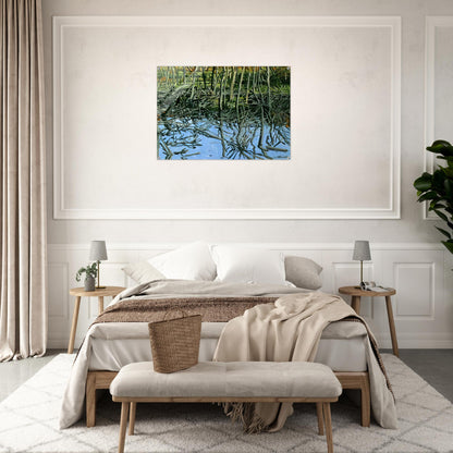 Study for Low Water - Knight's Flowage - 1980 - Neil Welliver Acrylic Print - 70x100 cm / 28x40″ inches