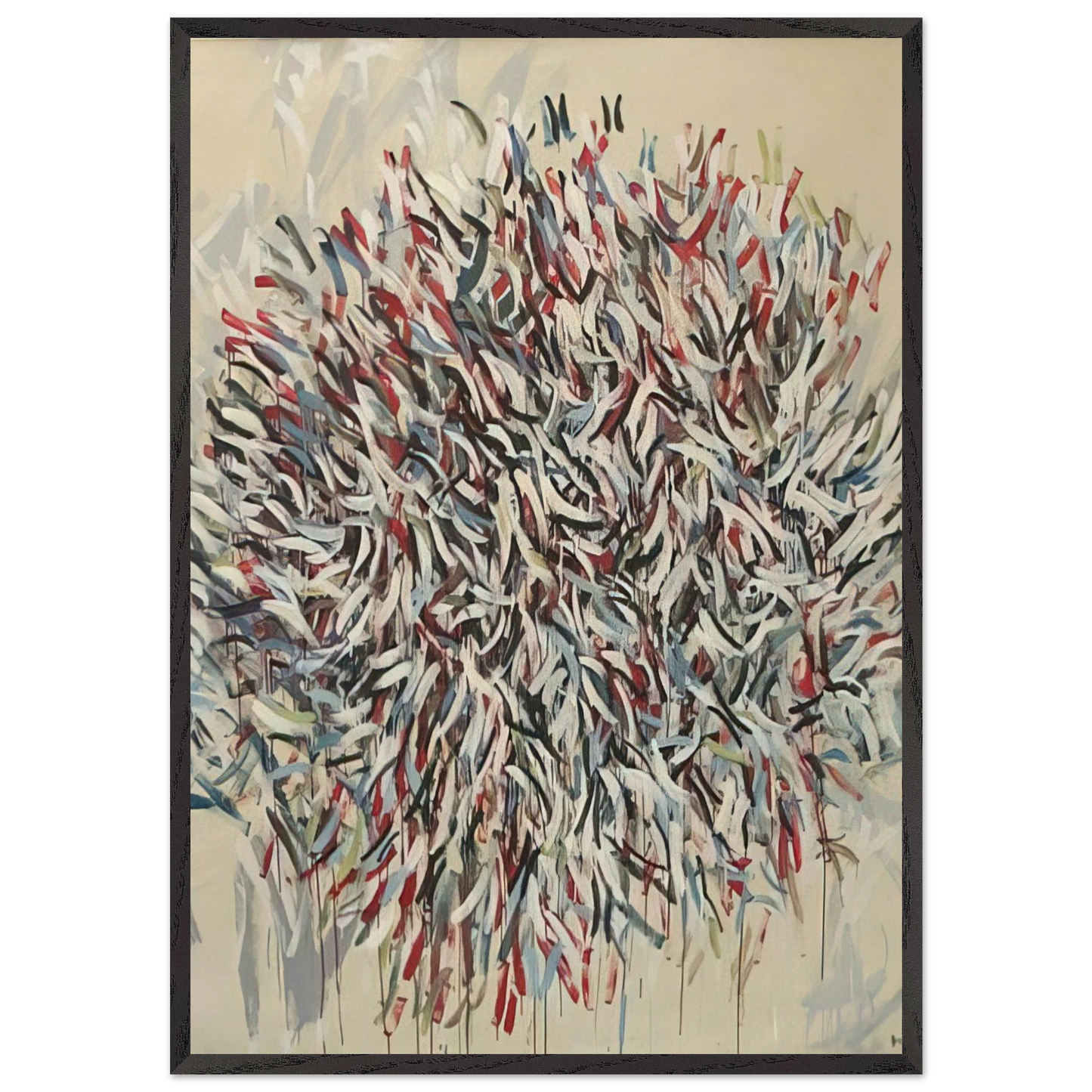 Abstract 2 - 1982 - Robert Goodnough 70x100 cm / 28x40 inches Framed Art Print – Black Wooden Frame