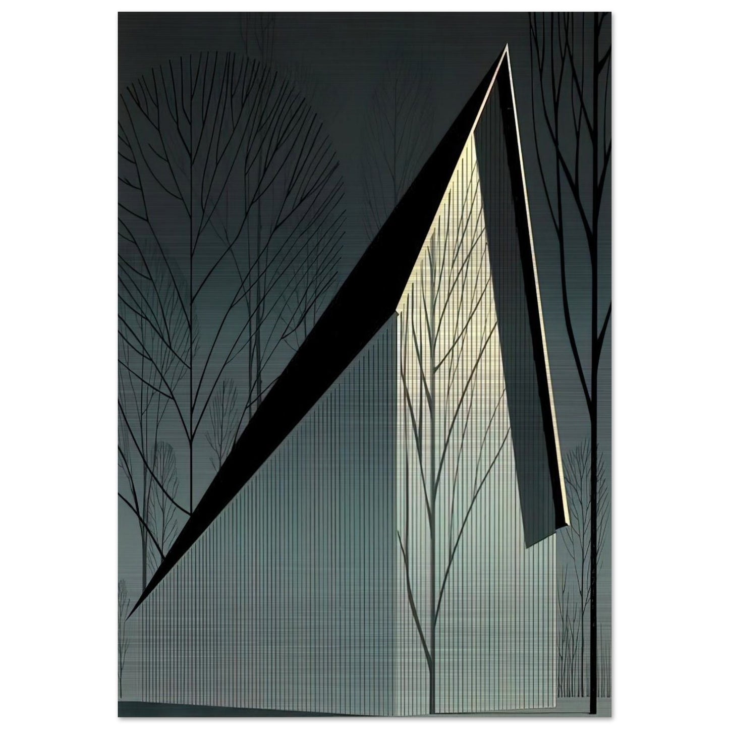 Pearl - Eyvind Earle Brushed Aluminum Print - 70x100 cm / 28x40 inches | Eyvind Earle Aluminum Print | Eyvind Earle Prints