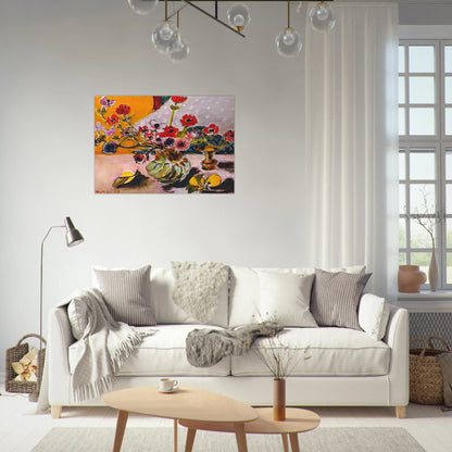 ANEMONES AND CHINESE VASE 1943 - Henri Matisse Brushed Aluminum Print - 70x100 cm / 28x40 inches | Henri Matisse Aluminum Print | Henri Matisse Prints