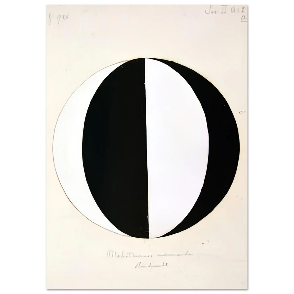 Hilma af Klint - THE MAHATMAS PRESENT STANDING POINT SERIES II NO 2A 1920 Wall art - 30x40 cm / 12x16 inches - Fine Art Poster-canvas - -