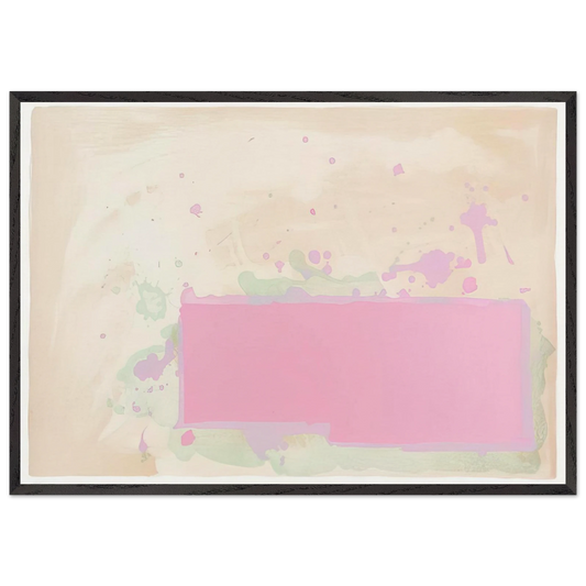 Orange-Pink-Green - 1971 - John Hoyland 70x100 cm / 28x40 inches Framed Art Print – Black Wooden Frame
