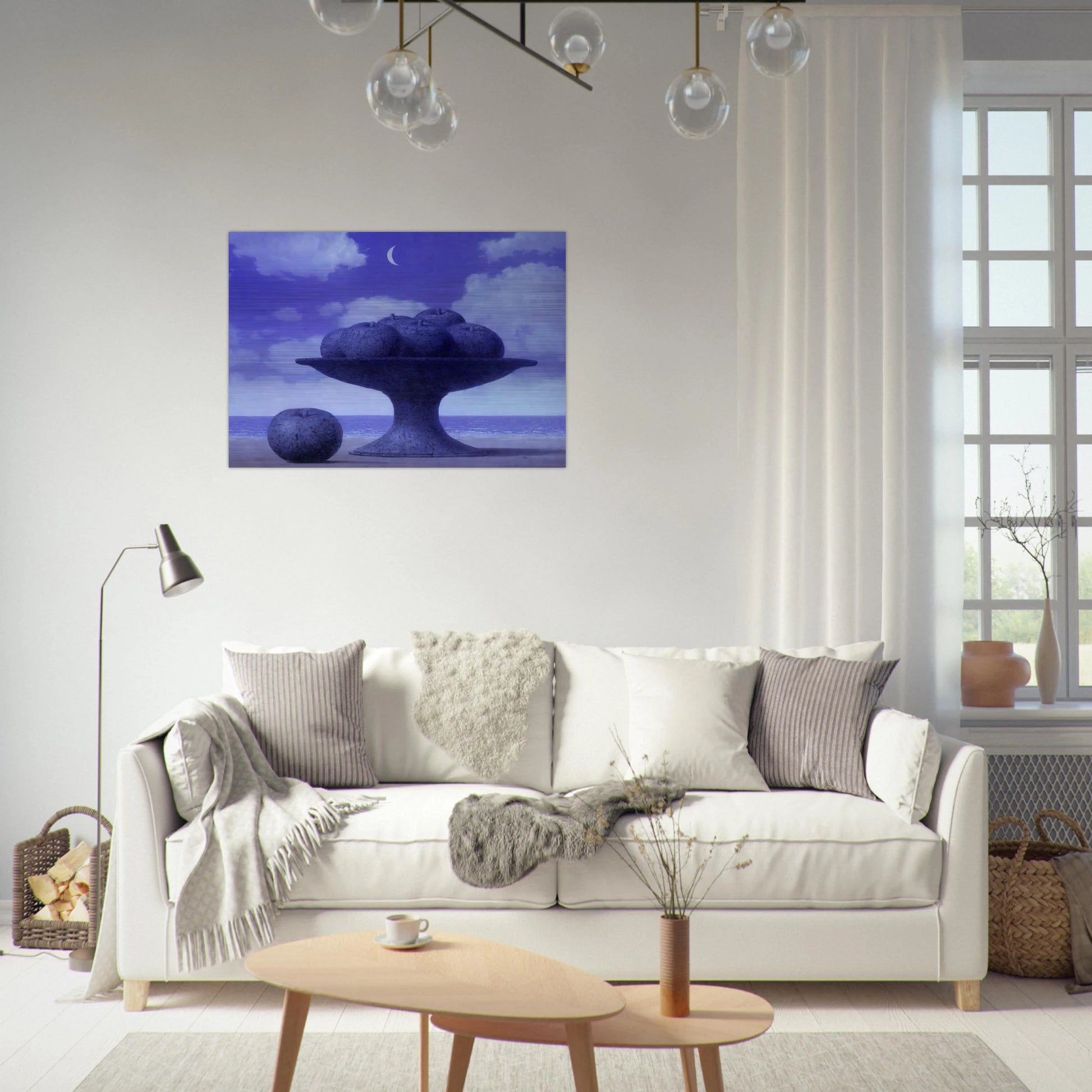 THE GREAT TABLE - Rene Magritte Brushed Aluminum Print - 70x100 cm / 28x40 inches | Rene Magritte Aluminum Print | Rene Magritte Prints