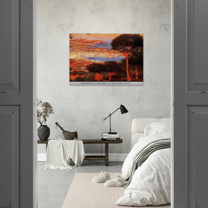 VIEW OF CADAQU%C3%A9S FROM MOUNT PANI - Salvador Dali Brushed Aluminum Print - 70x100 cm / 28x40 inches | Salvador Dali Aluminum Print | Salvador Dali Prints