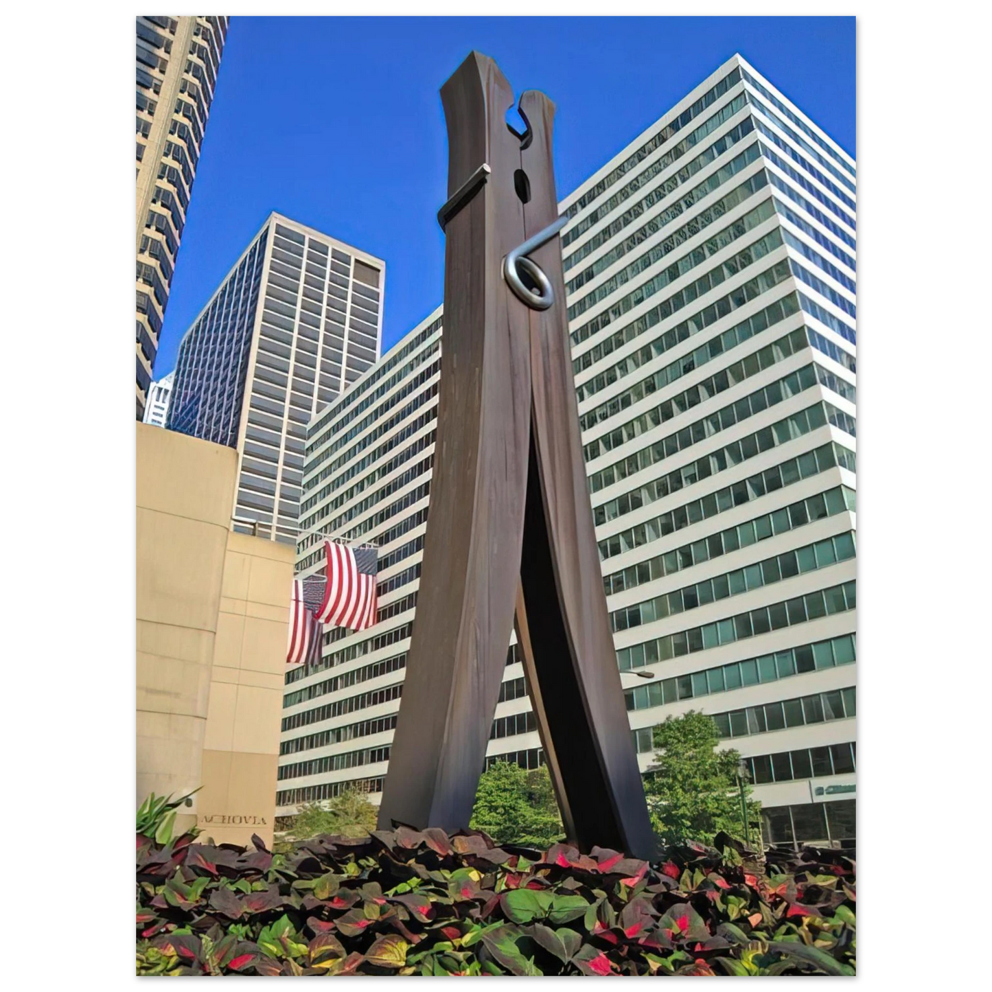 Claes Oldenburg - CLOTHESPIN 1976  75x100 cm / 30x40inches Fine Art Poster