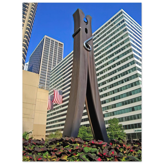 Claes Oldenburg - CLOTHESPIN 1976  75x100 cm / 30x40inches Fine Art Poster