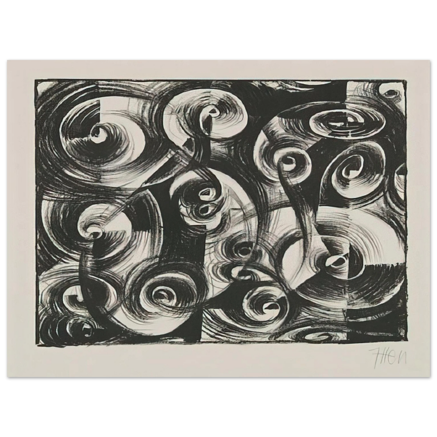 Johannes Itten - Linienrhythmus - 1919  75x100 cm / 30x40inches Fine Art Poster