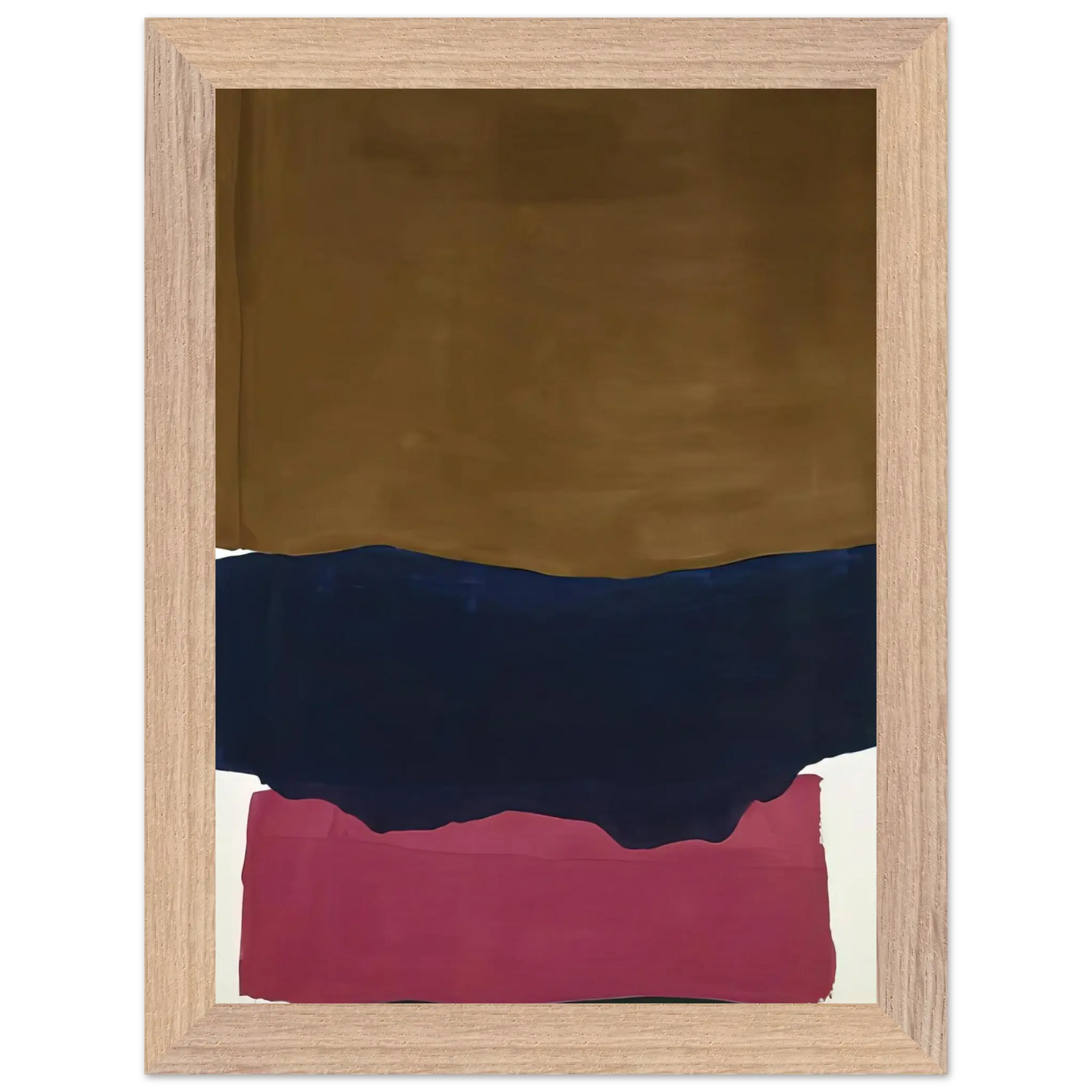 Helen Frankenthaler - Indian Summer - 1967 Wall art - 70x100 cm / 28x40 Inches - Premium Wooden Framed Poster With Fine Art Paper - White frame