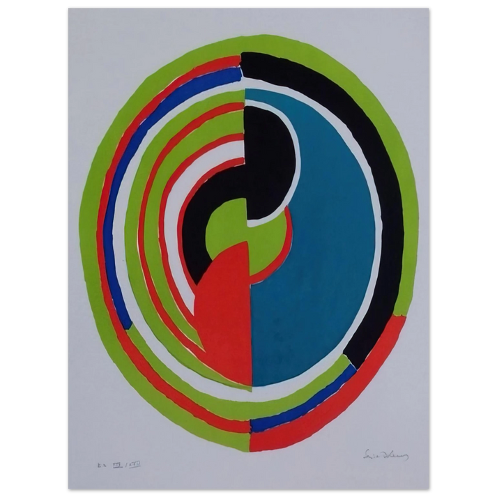 Sonia Delaunay - ABSTRACT SWIRL  75x100 cm / 30x40inches Fine Art Poster