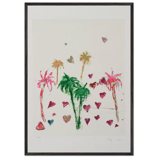 Untitled - Art Informel N3 - Mario Schifano 70x100 cm / 28x40 inches Framed Art Print – Black Wooden Frame