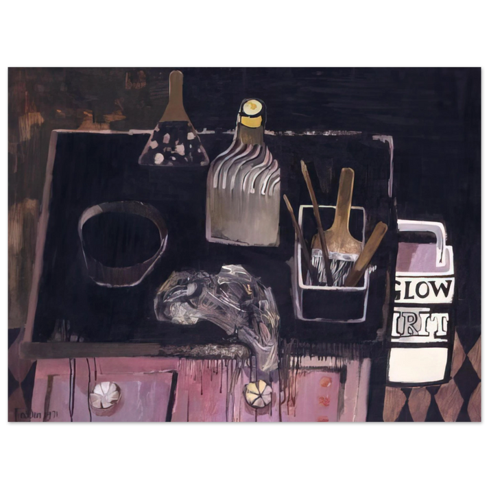 Mary Fedden - The Etching Table - 1971  75x100 cm / 30x40inches Fine Art Poster
