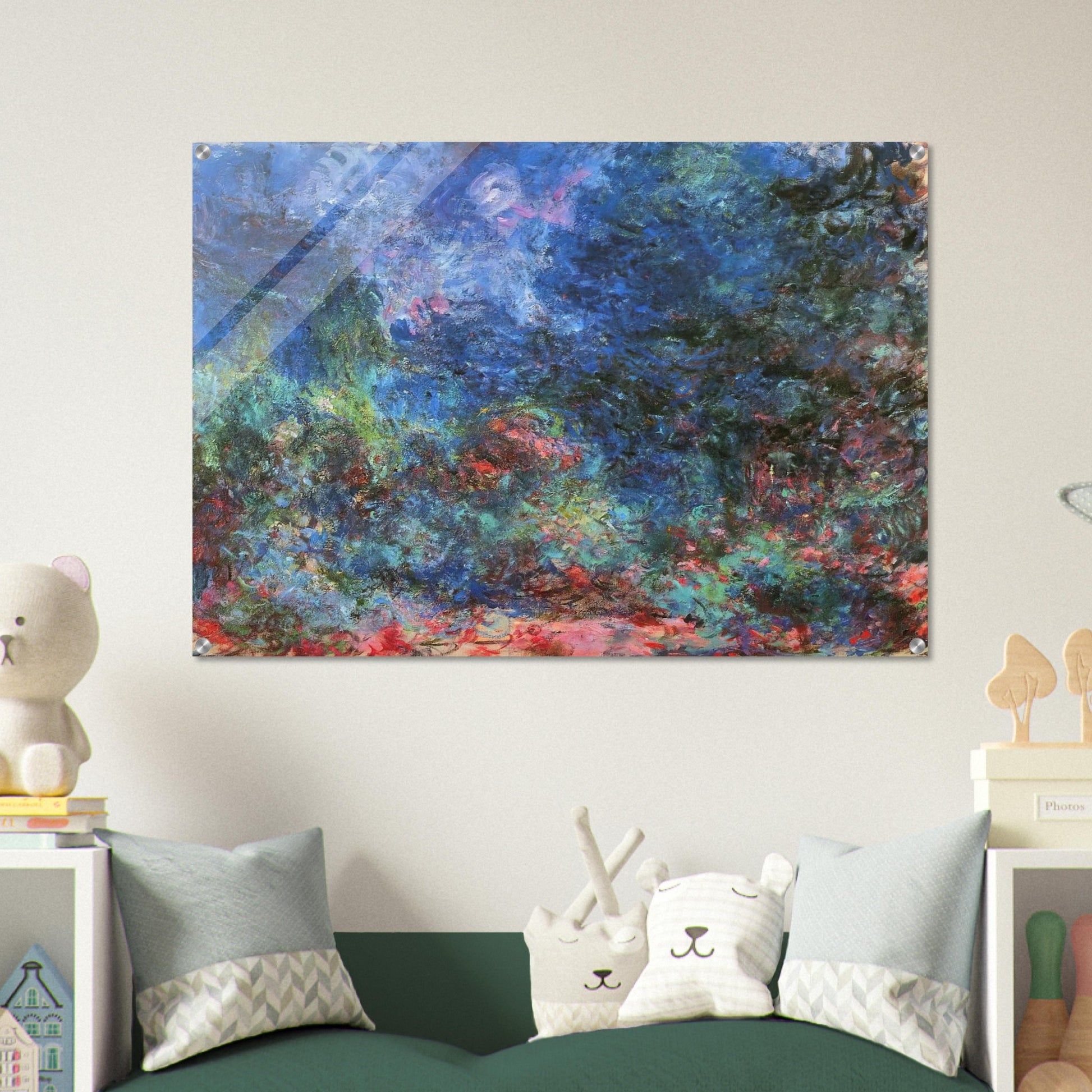 The House at Giverny Viewed from the Rose Garden - claude monet Acrylic Print - 70x100 cm / 28x40″ inches
