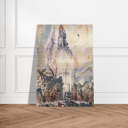Woolworth Building No. 28 - 1912 - John Marin Brushed Aluminum Print - 70x100 cm / 28x40 inches | John Marin Aluminum Print | John Marin Prints