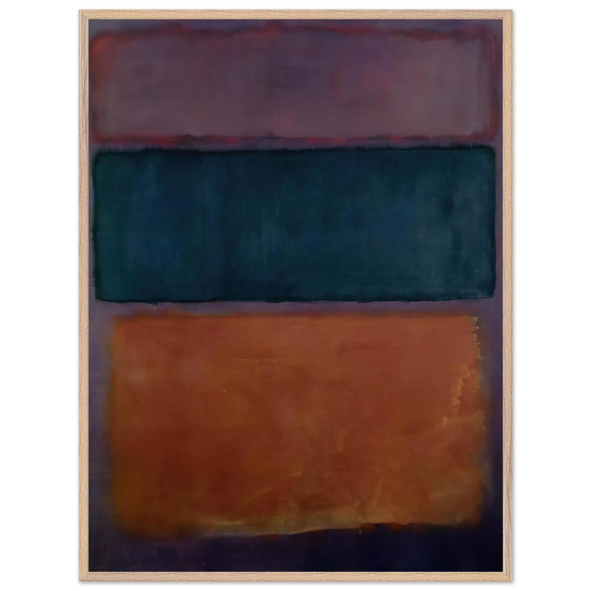 Mark Rothko - Untitled - 1963 Wall Art - 30x40 cm / 12x16 inches - Premium Wooden Framed Poster With Fine Art Paper-canvas - Black frame