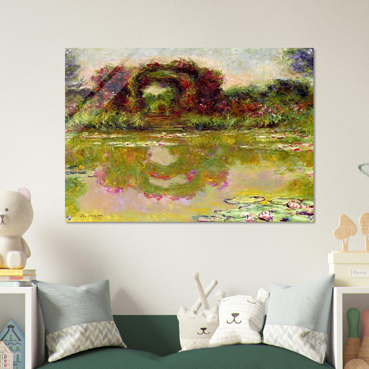 Rose Arches at Giverny - claude monet Acrylic Print - 70x100 cm / 28x40″ inches