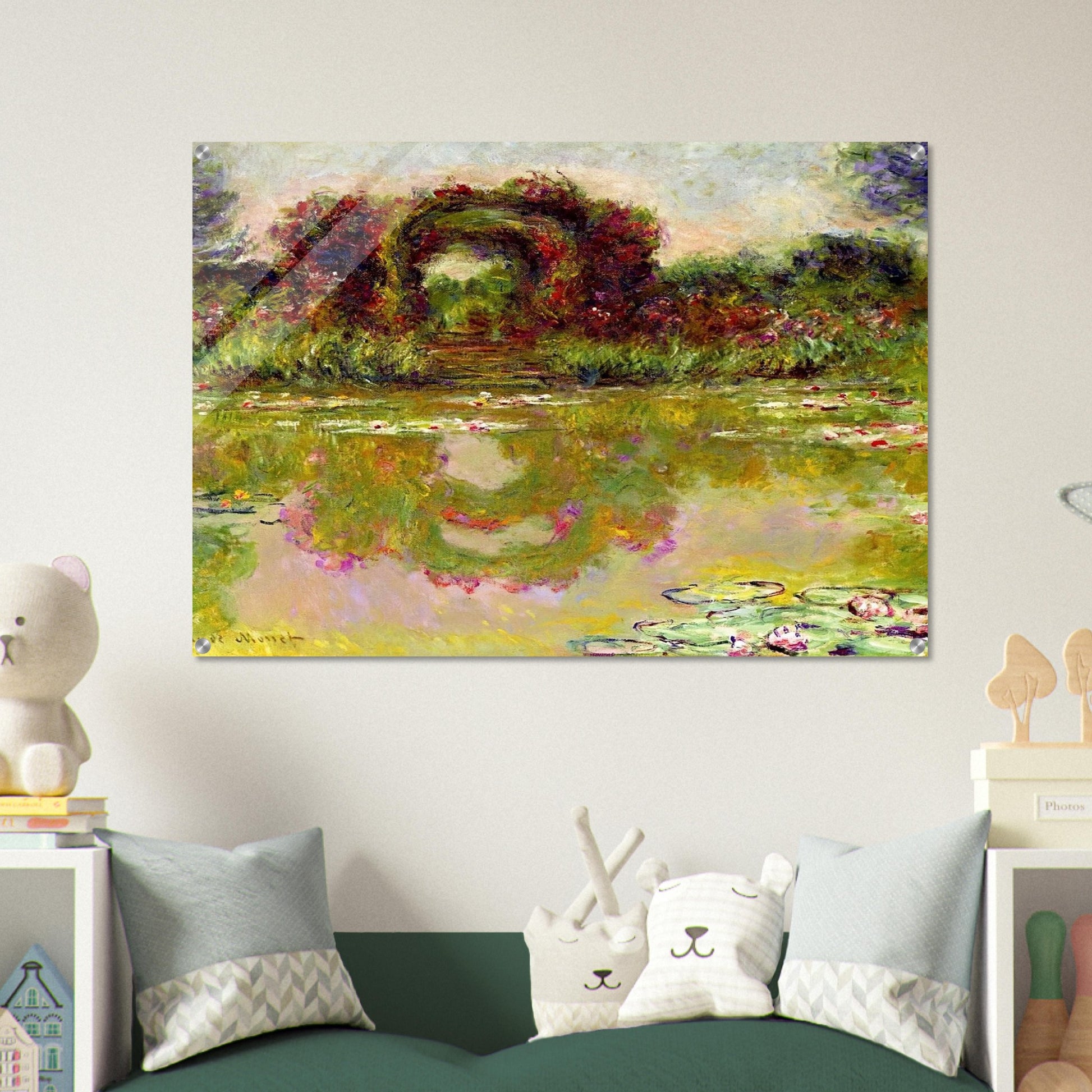 Rose Arches at Giverny - claude monet Acrylic Print - 70x100 cm / 28x40″ inches
