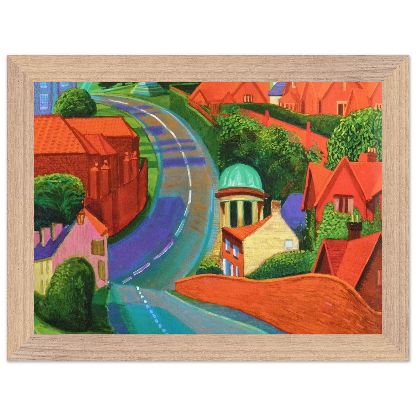 David Hockney - The Road to York Through Sledmere - A0 (84.1 x 118.9  cm) - Fine Art Poster-canvas - -