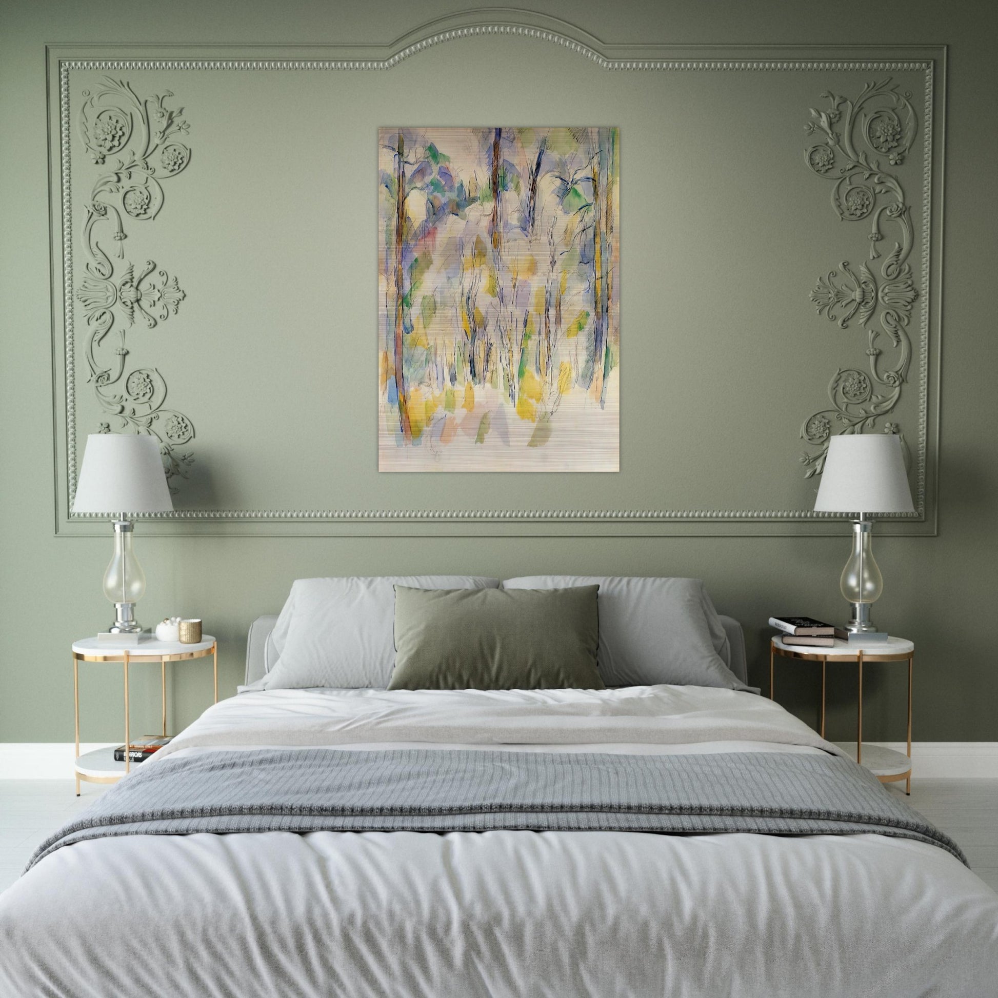 In the Woods - Paul Cézanne Brushed Aluminum Print - 70x100 cm / 28x40 inches | Paul Cézanne Aluminum Print | Paul Cézanne Prints