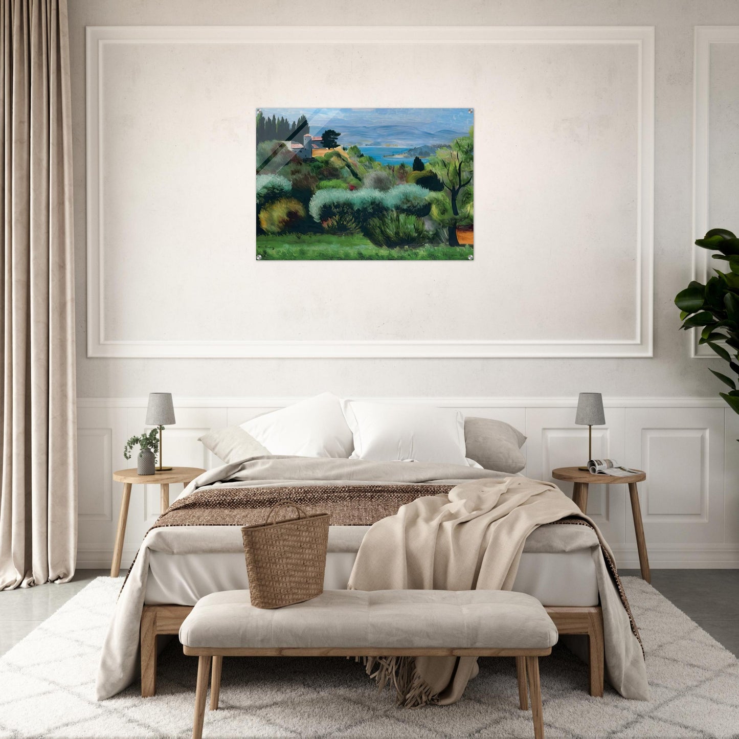 SANARY LANDSCAPE 1937 - Moise Kisling Acrylic Print - 70x100 cm / 28x40″ inches | Moise Kisling Wall Art | Moise Kisling Prints