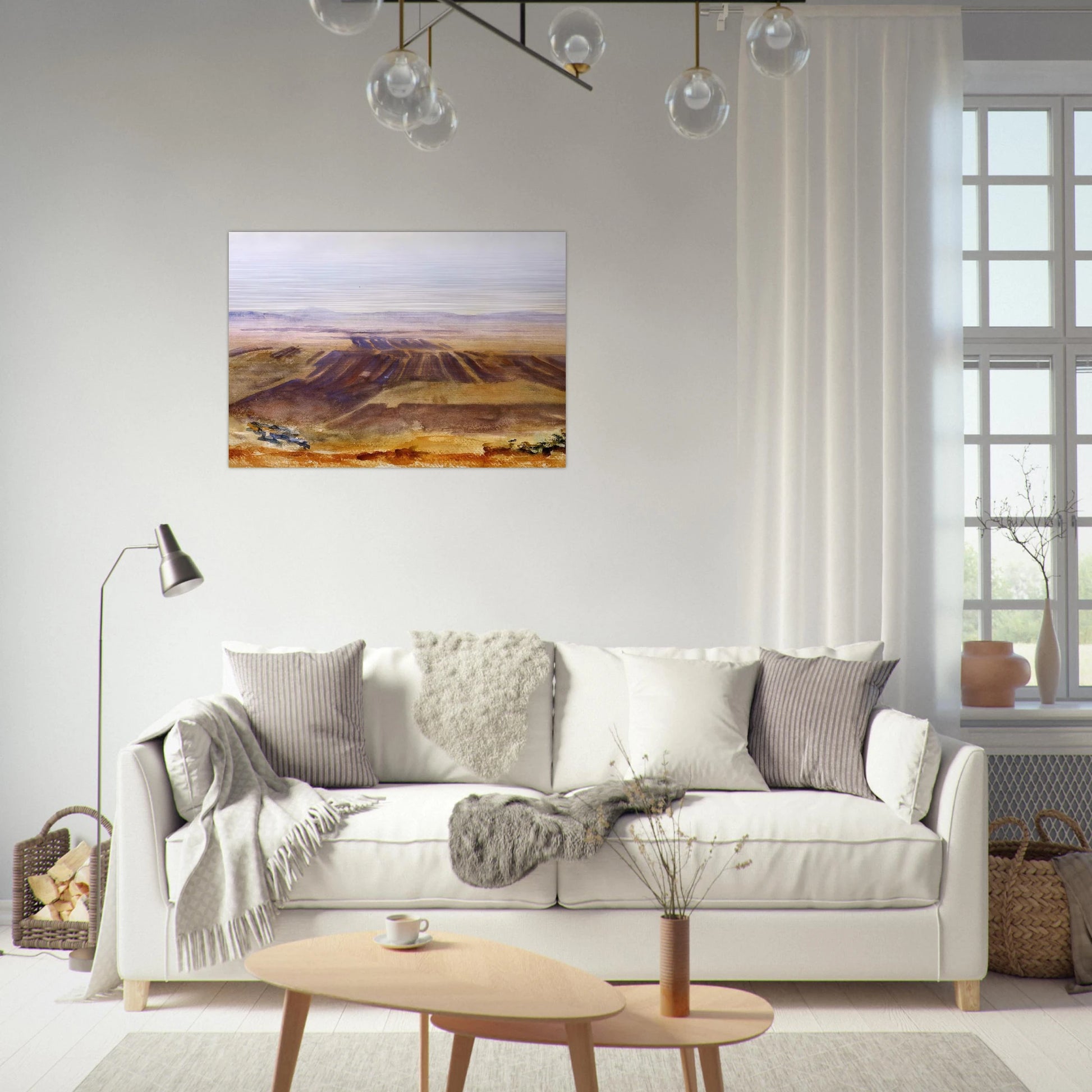 The Plains from Nazareth - John Singer Sargent Brushed Aluminum Print - 70x100 cm / 28x40 inches | John Singer Sargent Aluminum Print | John Singer Sargent Prints