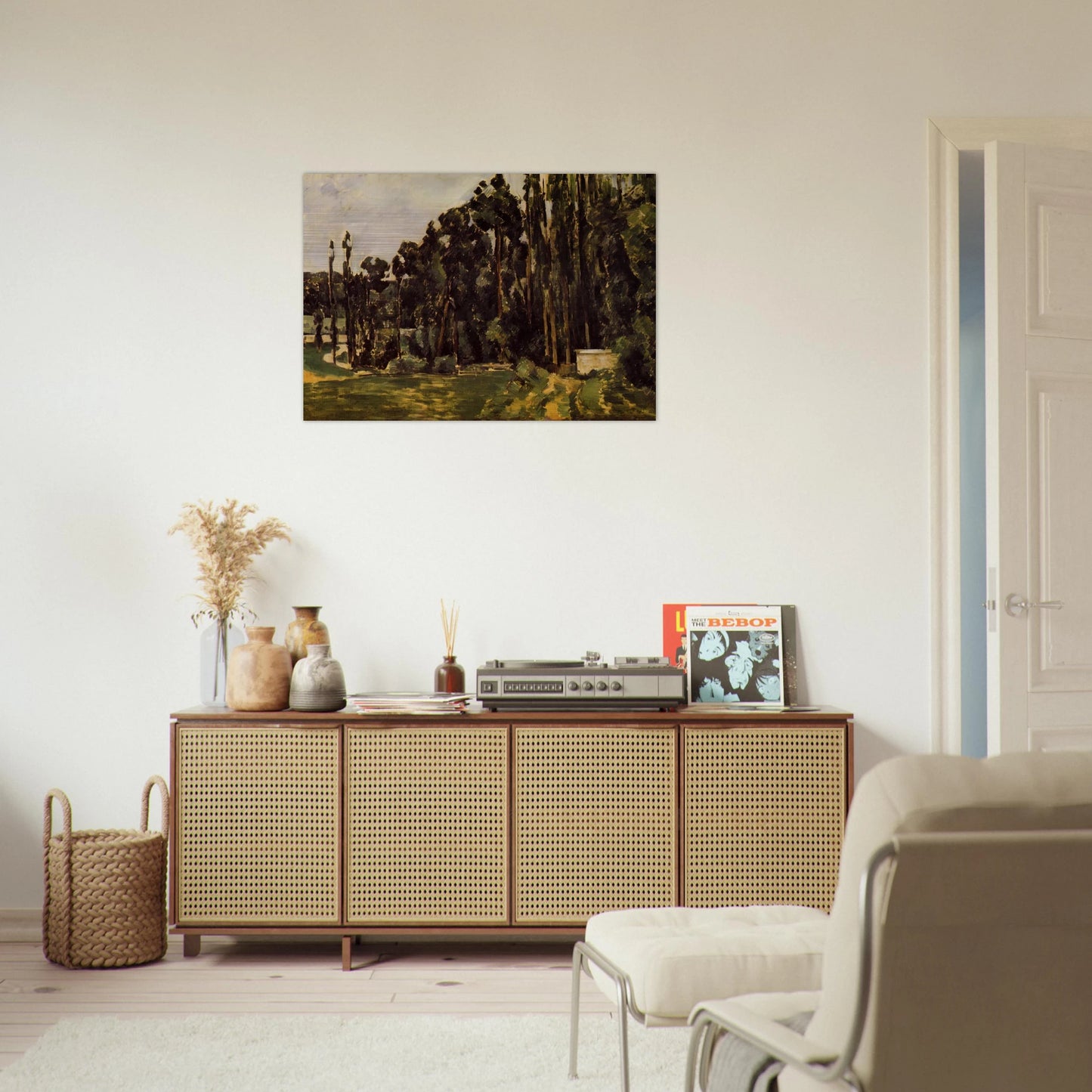 Poplars - Paul Cézanne Brushed Aluminum Print - 70x100 cm / 28x40 inches | Paul Cézanne Aluminum Print | Paul Cézanne Prints