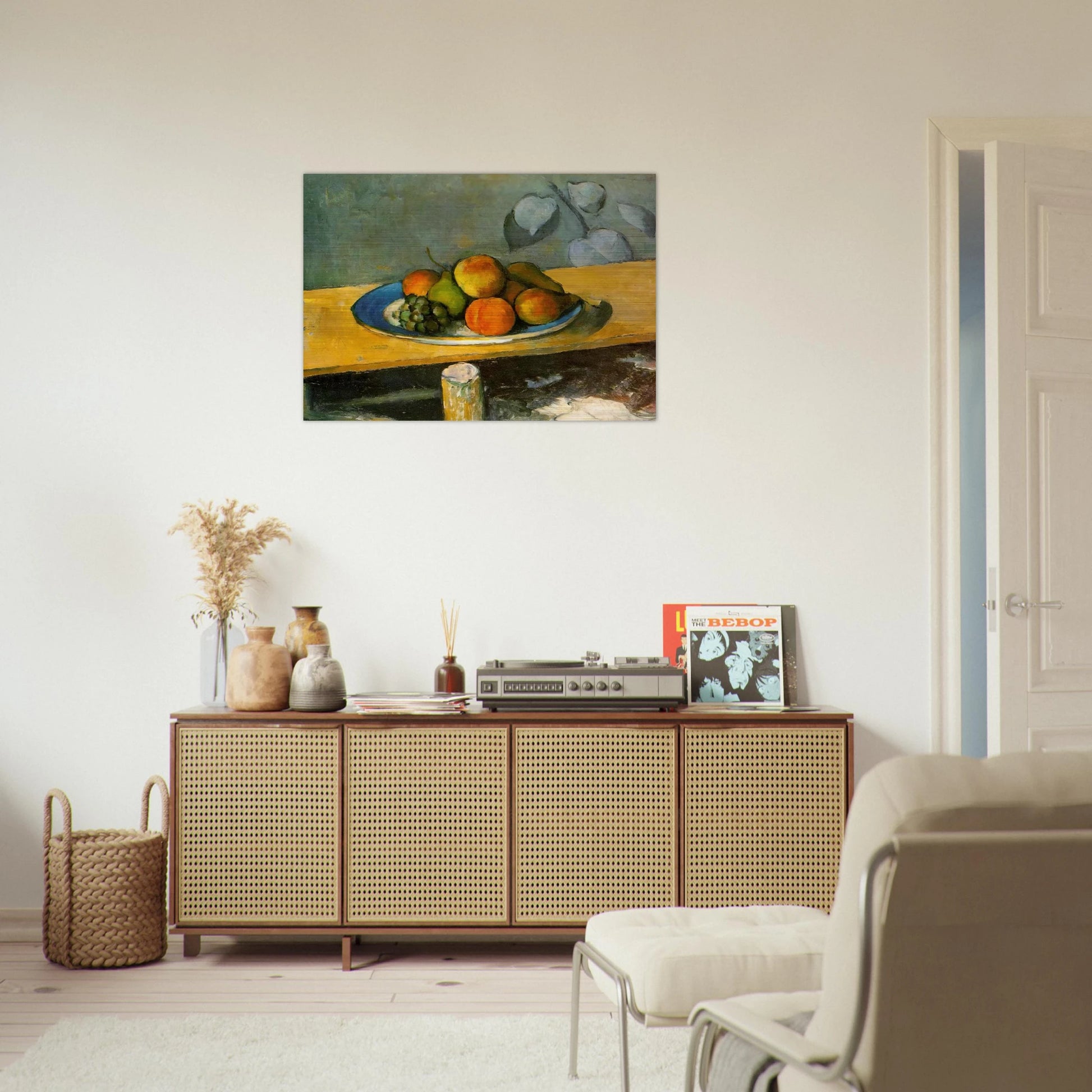 Apples, Pears and Grapes - Paul Cézanne Brushed Aluminum Print - 70x100 cm / 28x40 inches | Paul Cézanne Aluminum Print | Paul Cézanne Prints