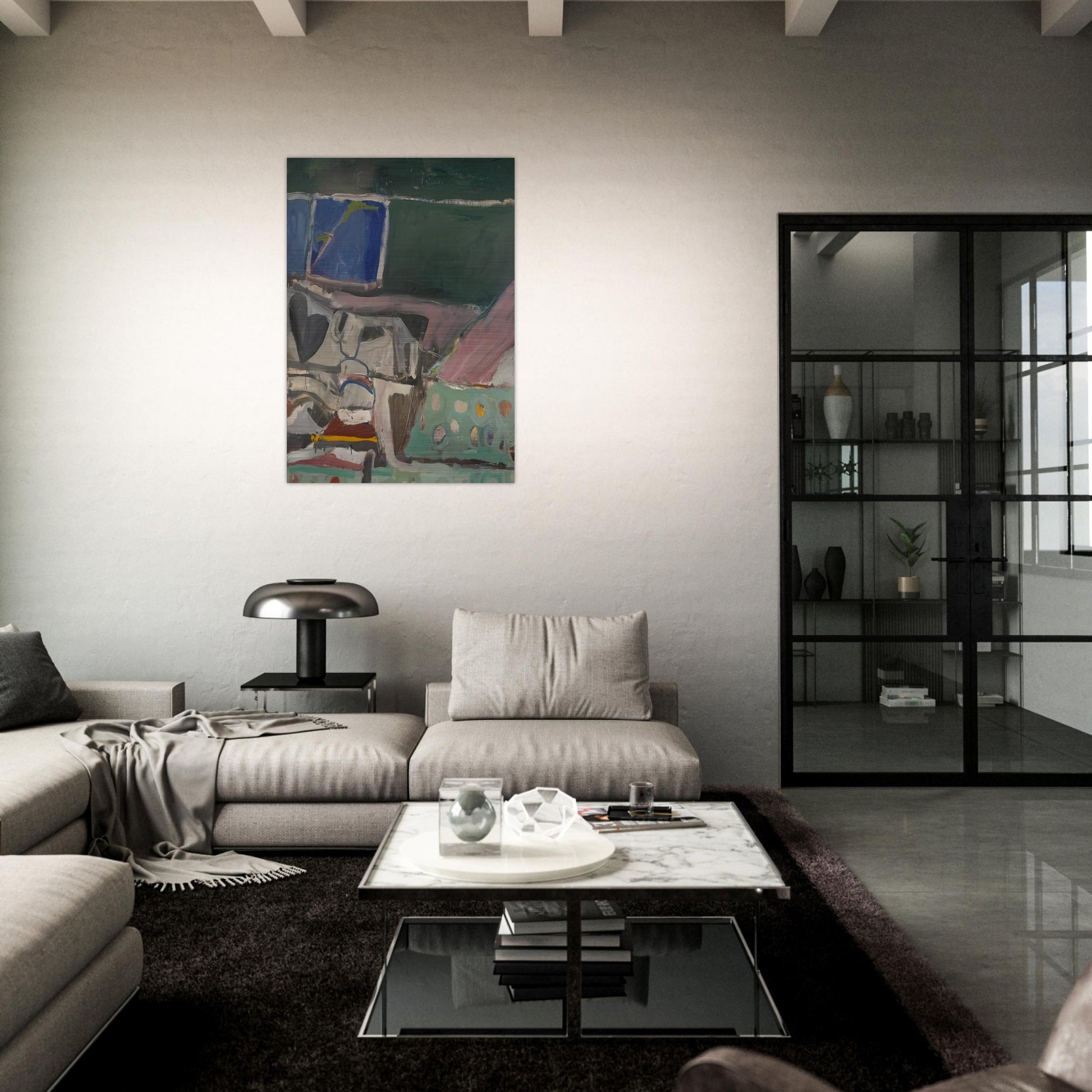 Berkeley #58 - Richard Diebenkorn Brushed Aluminum Print - 70x100 cm / 28x40 inches | Richard Diebenkorn Aluminum Print | Richard Diebenkorn Prints