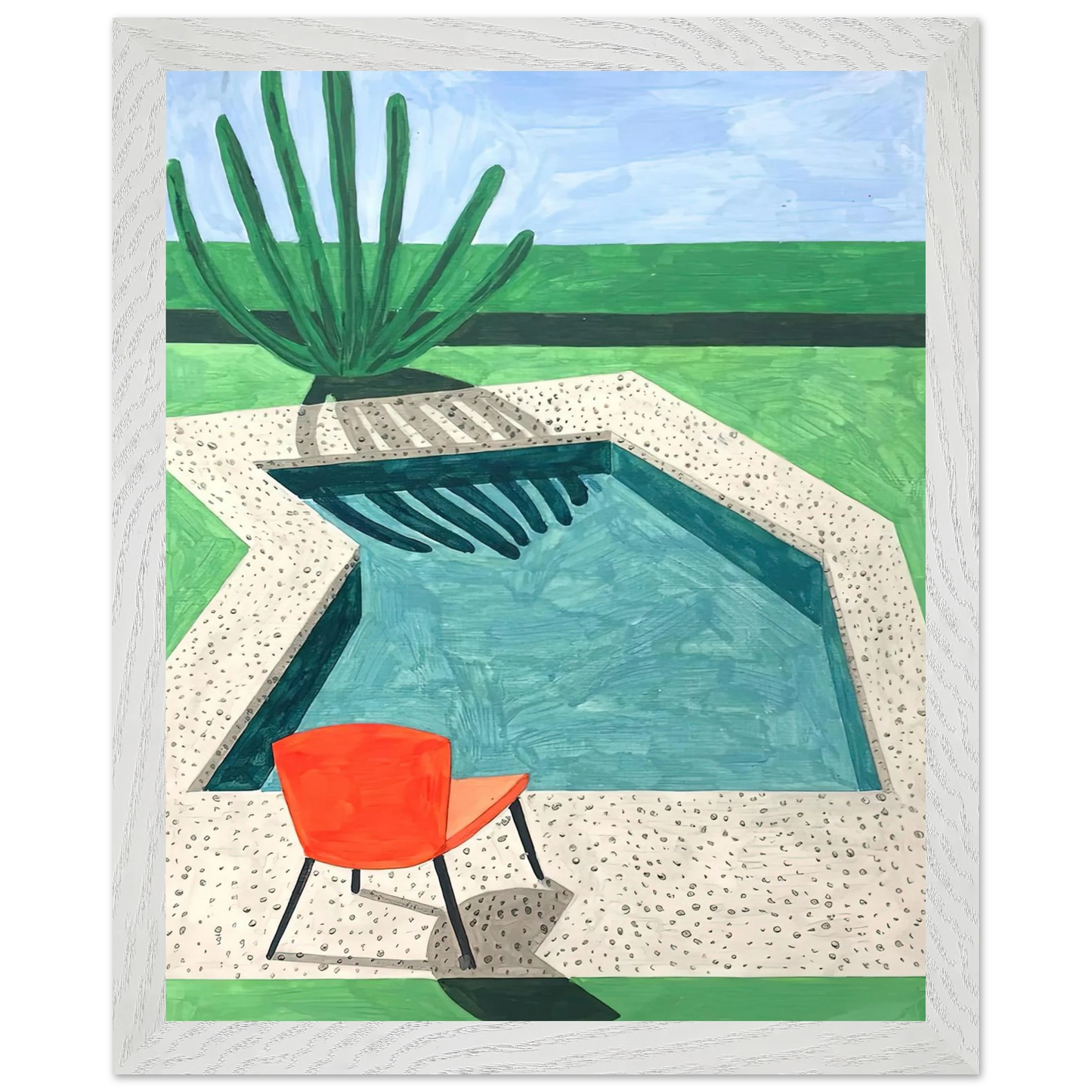 David Hockney - David Hockney Wall art - 20x25 cm / 8x10 inches - Premium Wooden Framed Poster With Fine Art Paper-canvas - Wood frame