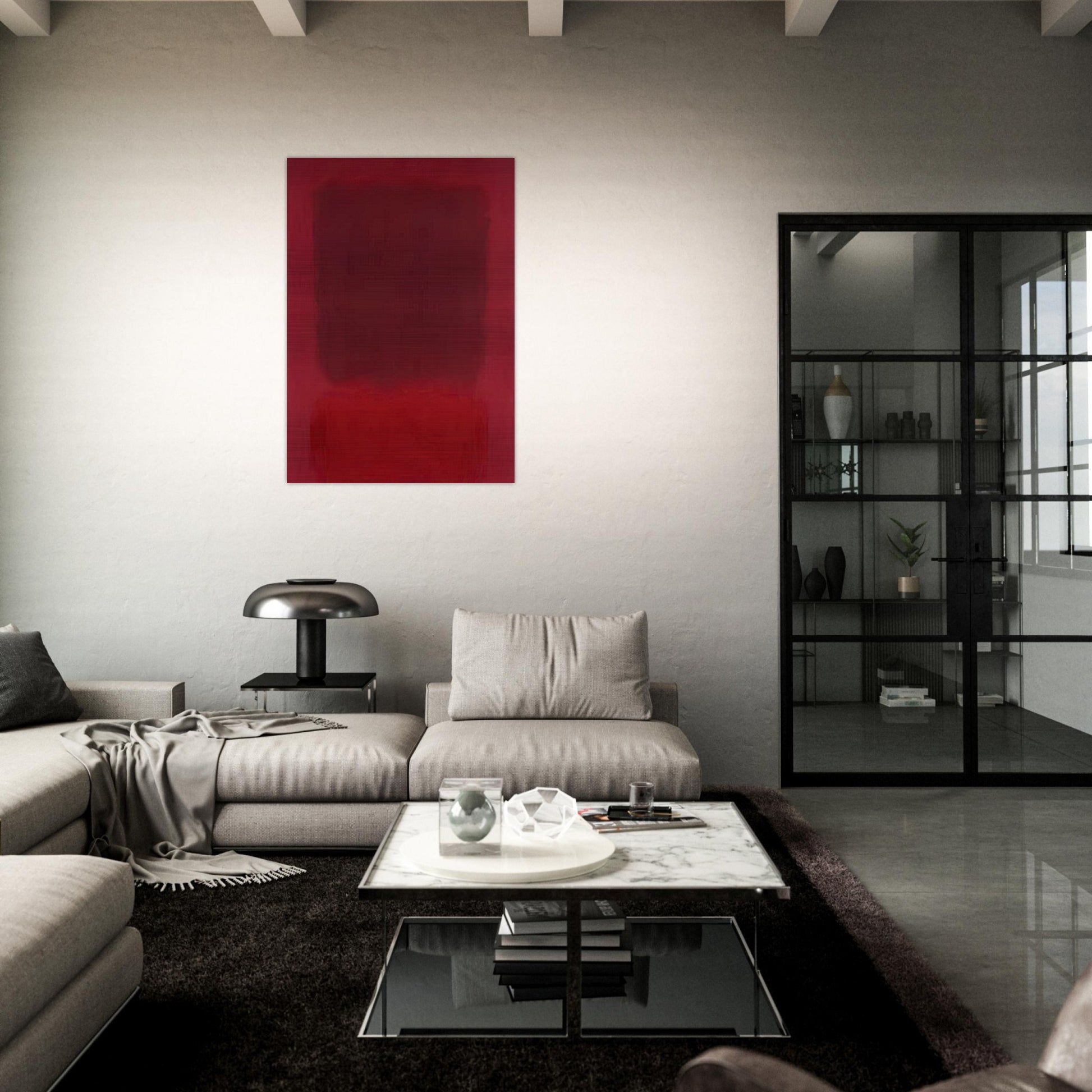 Red and Brown - 1957 - Mark Rothko Brushed Aluminum Print - 70x100 cm / 28x40 inches | Mark Rothko Aluminum Print | Mark Rothko Prints