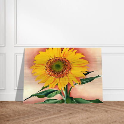 A Sunflower from Maggie - Georgia O'Keeffe Brushed Aluminum Print - 70x100 cm / 28x40 inches | Georgia O'Keeffe Aluminum Print | Georgia O'Keeffe Prints
