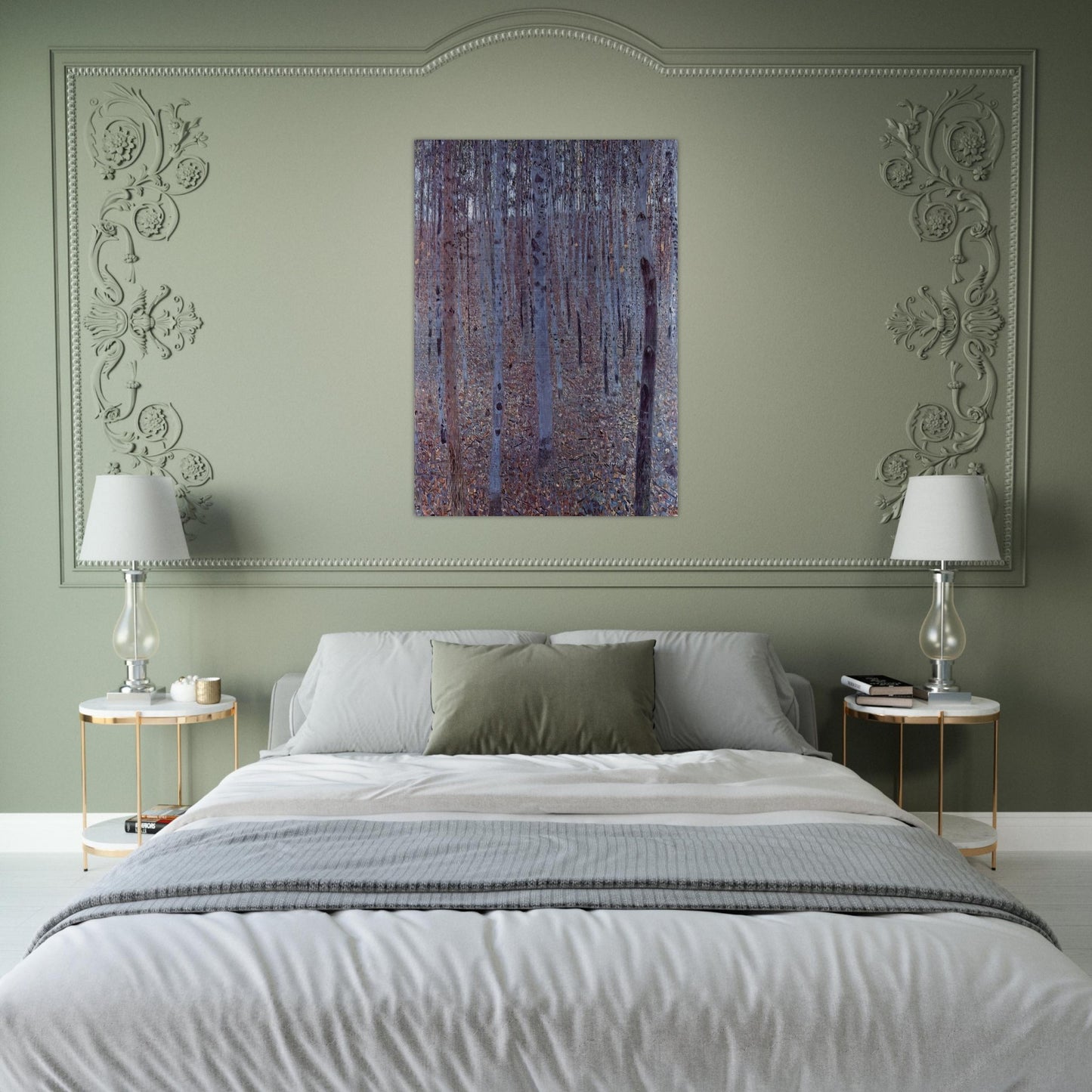 BUCHENHAIN - Gustav Klimt Brushed Aluminum Print - 70x100 cm / 28x40 inches | Gustav Klimt Aluminum Print | Gustav Klimt Prints