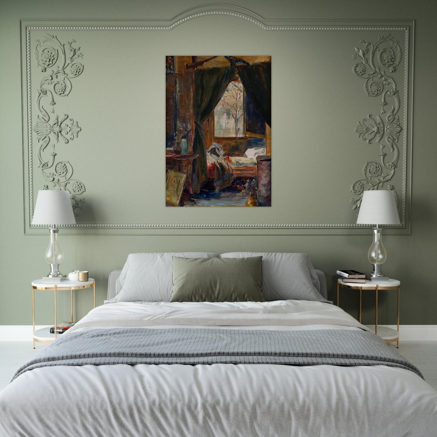 Interior of the Atelier De Auteuil - Tarsila do Amaral Brushed Aluminum Print - 70x100 cm / 28x40 inches | Tarsila do Amaral Aluminum Print | Tarsila do Amaral Prints